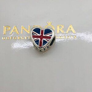 ✨🔥Pandora England flag charm Love Heart Charm